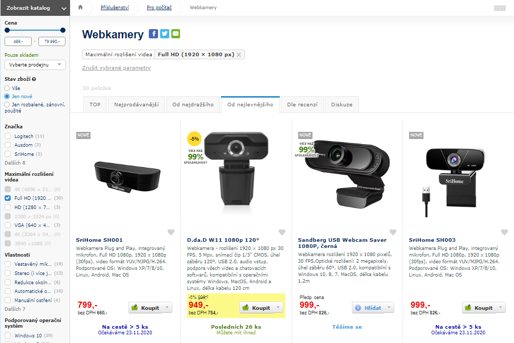 Webkamery Alza 33Webkamery Alza