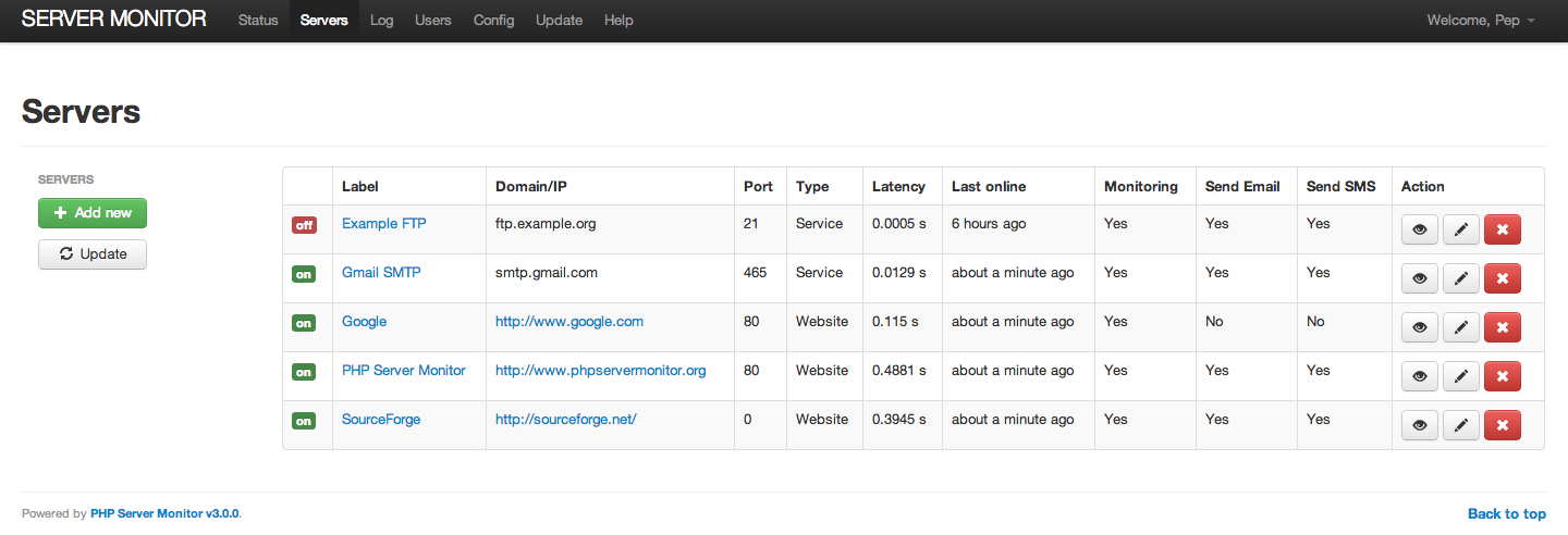 PHP Server Monitor