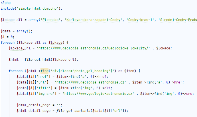 PHP kód