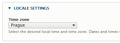 locale settings