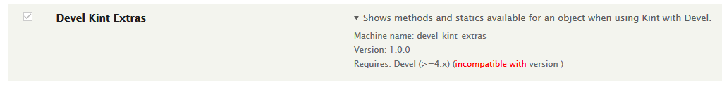 Kint missing dependency