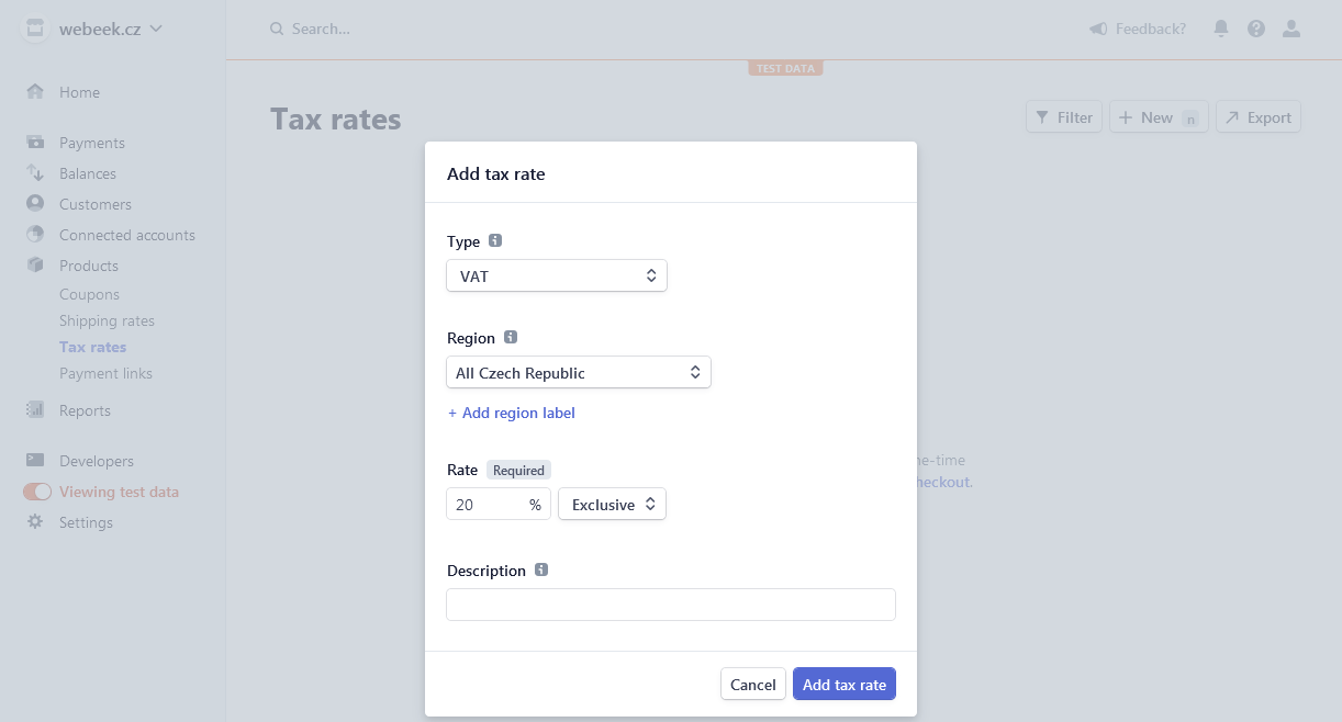 Tax rates