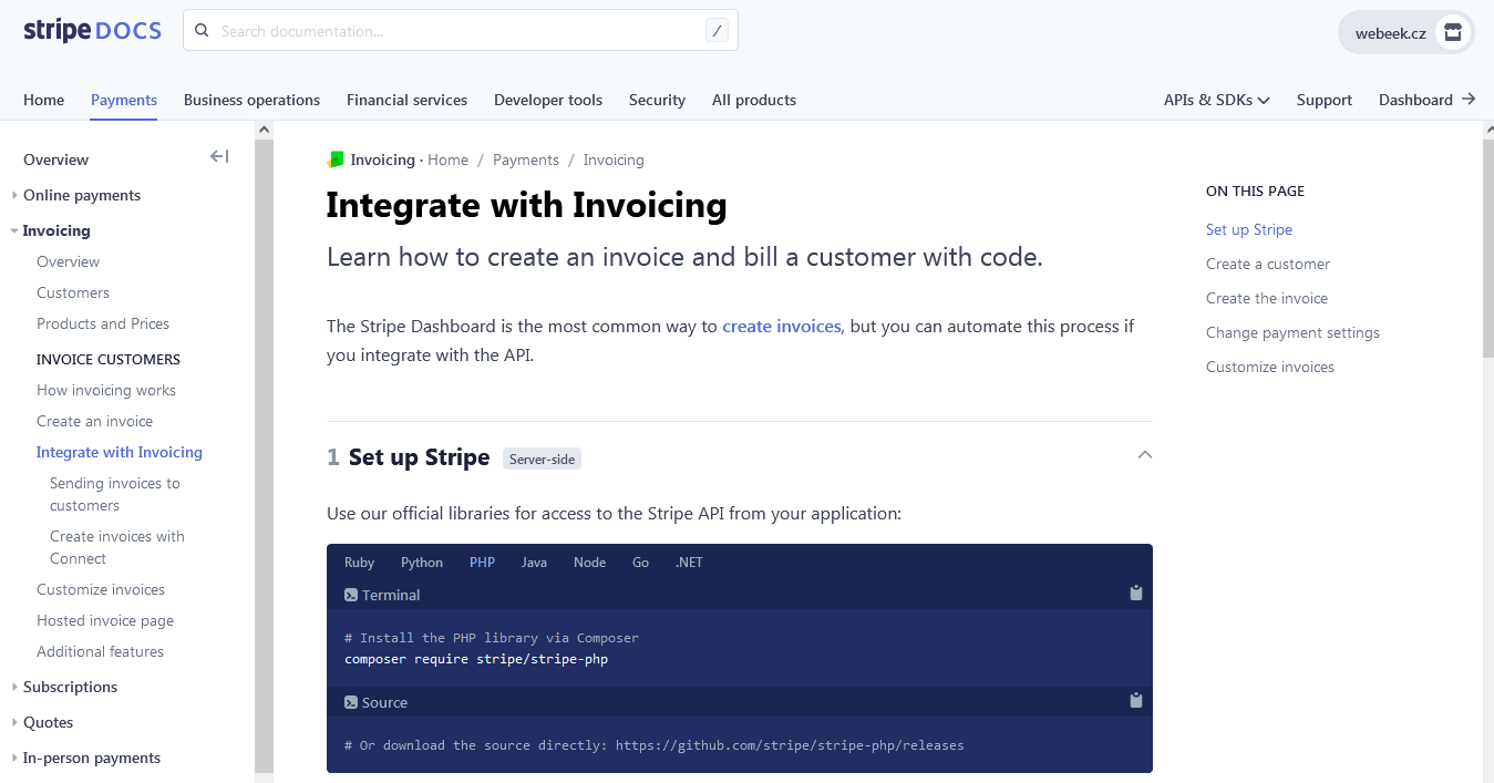 Integrate with Invoicing