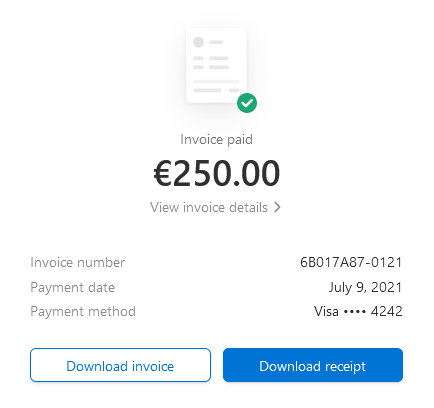 Invoice paid