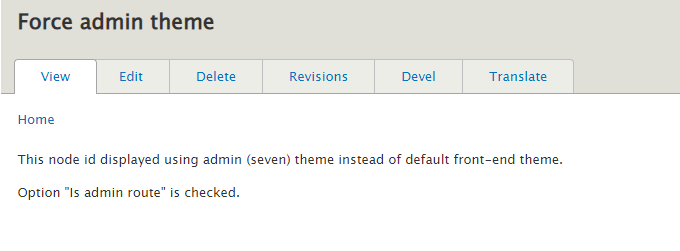 Force admin theme
