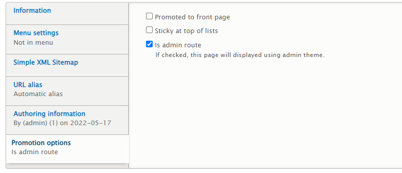 Promotion options