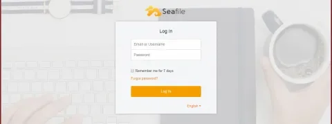 Seafile login form