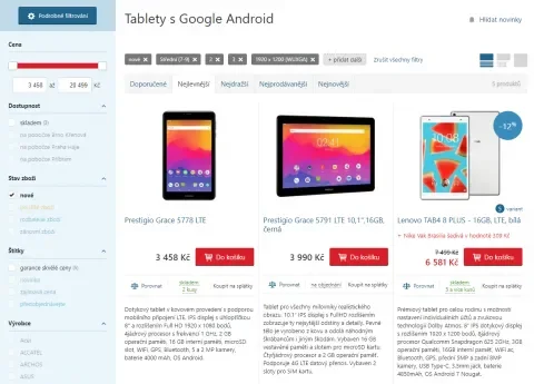 Tablety na CZC