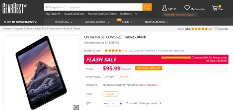 GearBest z Itálie