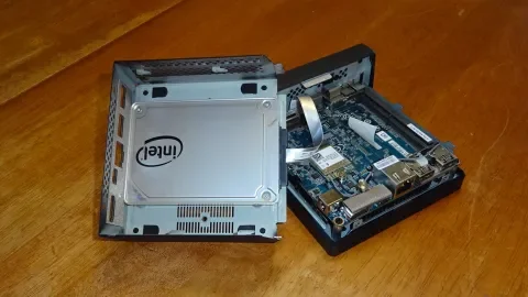 Barebone BRIX with attached SSD SATA drive