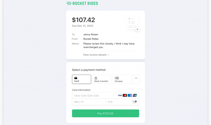 33Stripe Hosted invoice page