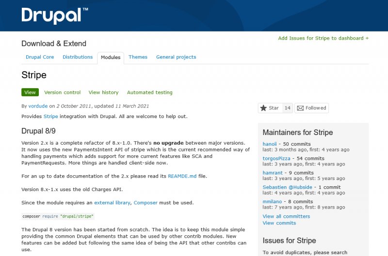 33Drupal Stripe modul