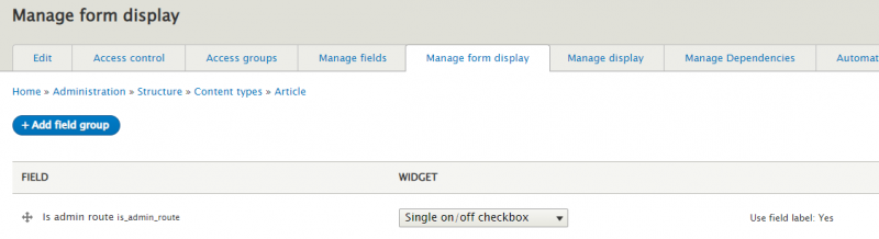 33Manage form display